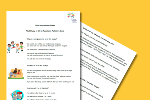 Pilot Study of Medicinal Cannabis in Paediatric Pallative Care: Child information sheet