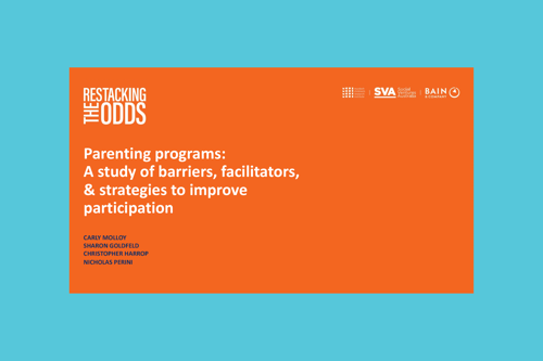 Research Snapshot | Parenting Programs: A Study of Barriers, Facilitators and Strategies to Improve Participation