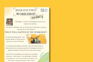 'Hear our voice' workshop information sheet